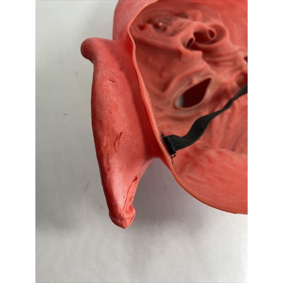 Red Scary Devil Horn Rubber Adult Cosplay Halloween Costume Party Mask - Picture 7 of 12